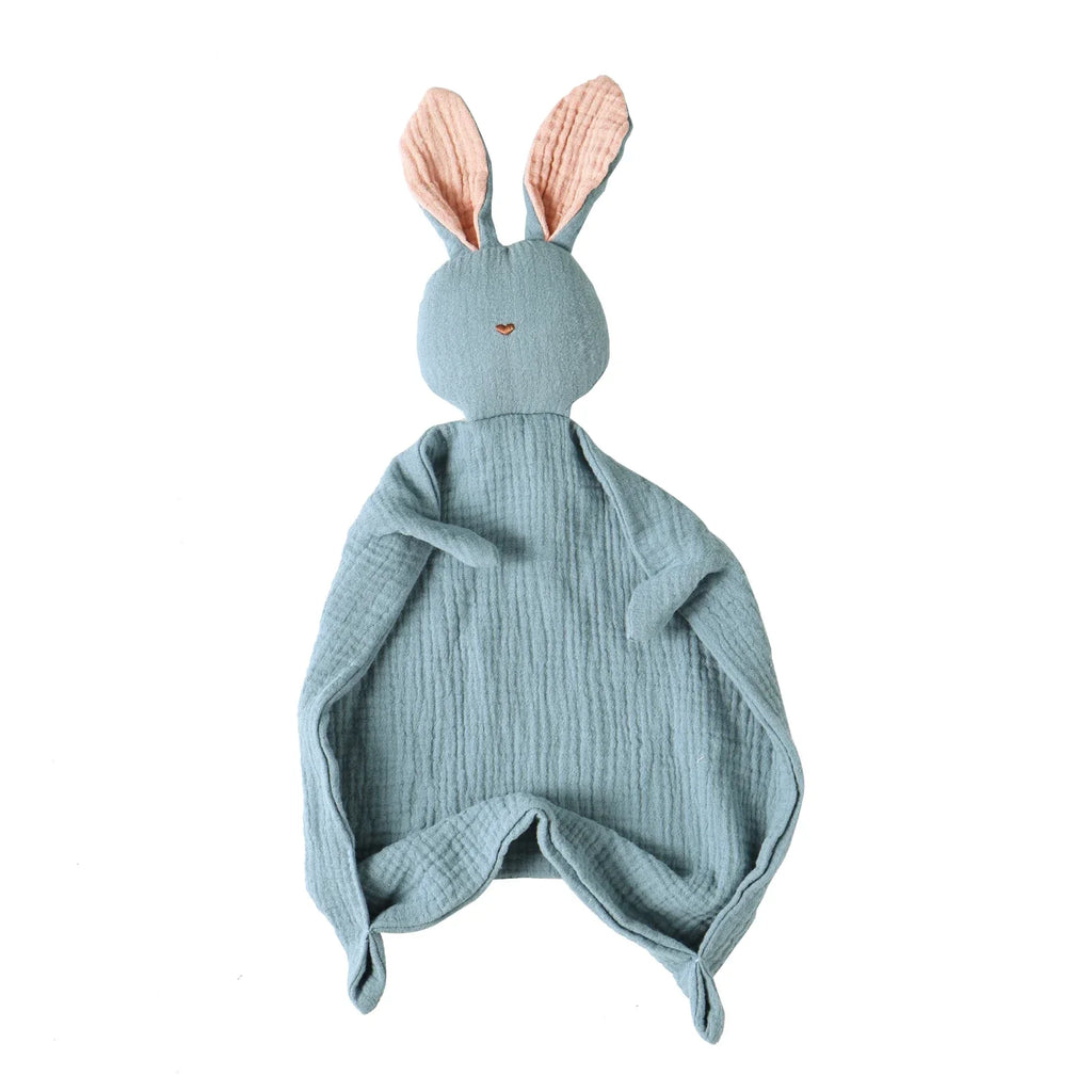 Serviette apaisante pour bébé, 100% mousseline de coton, mouchoir de dessin animé pour bébé, lapin mignon, jouet d'aide au sommeil, poupée apaisante en gaze