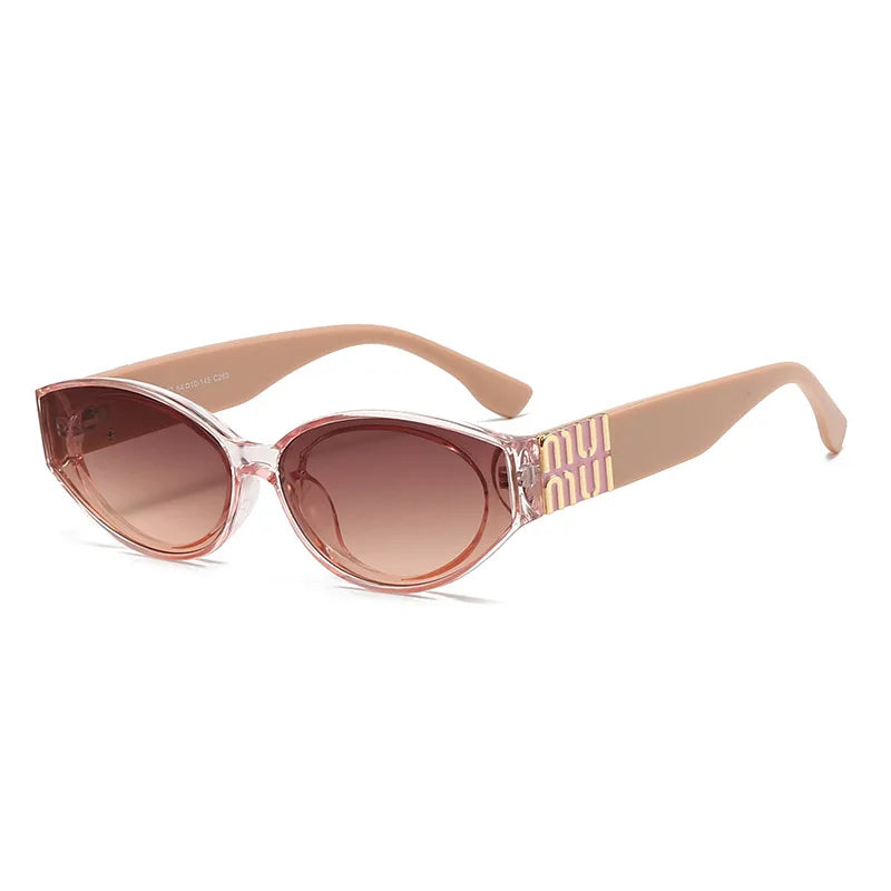 Lunettes de soleil Glamour de luxe pour femmes et hommes, ovales, minimalistes, marque de mode, unisexe, nuances élégantes, UV400