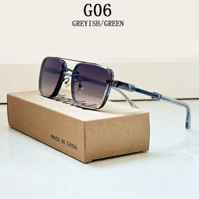 2025 Lunettes De Soleil carrées hommes luxe Vintage Lunettes De Soleil femmes à la mode rétro Lunettes De Soleil Hombre Lunette Soleil Femme
