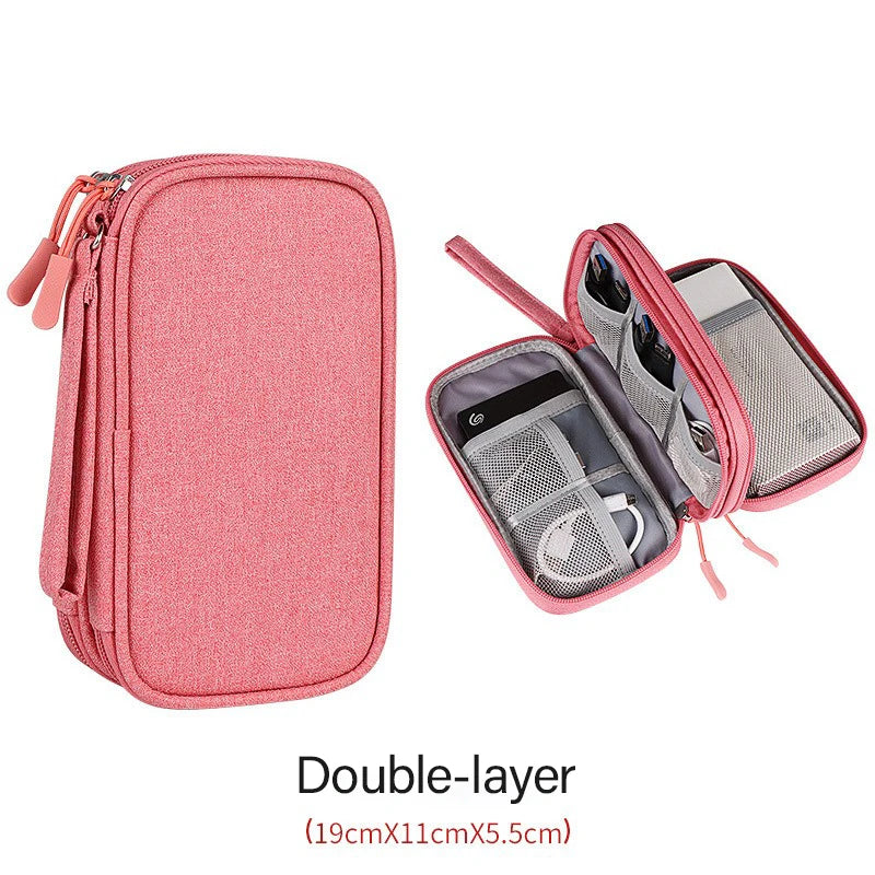 Sac de voyage, pochette de rangement, organisateur de câbles portable, sac à fermeture éclair, accessoires de voyage, indispensable pour les voyages