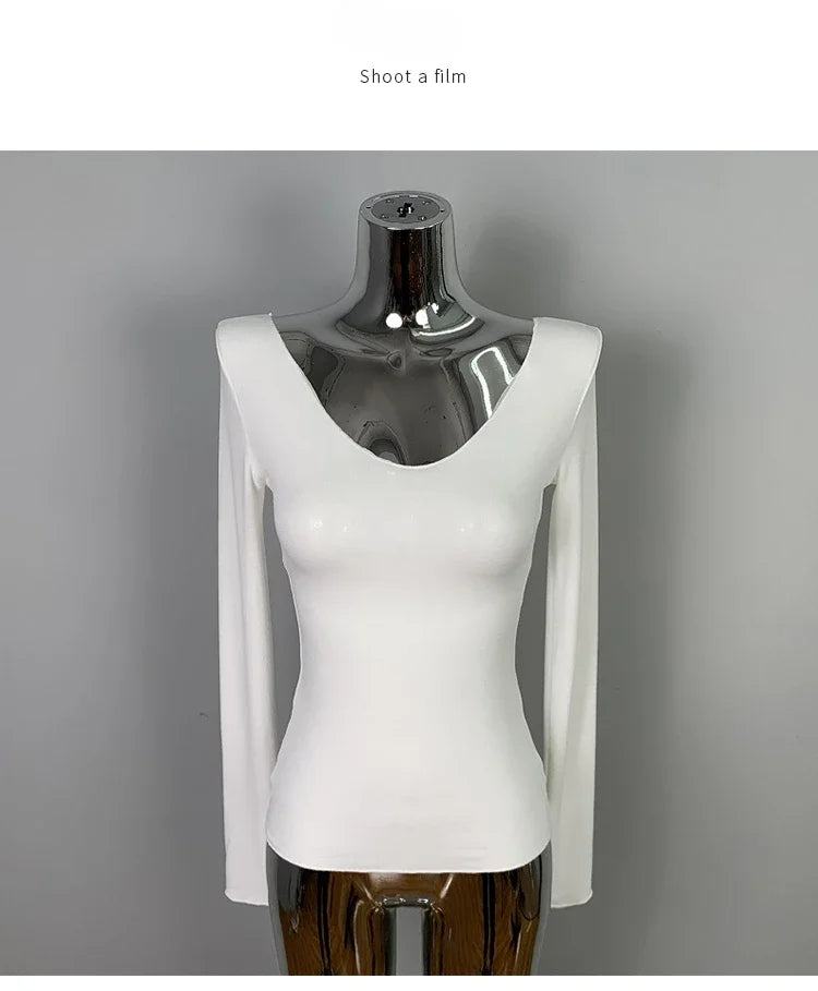 Femmes T-Shirt 2026 été basique t-shirt style décontracté col rond Femme vêtements Sexy poitrine basse voir à travers doux mince hauts T-Shirt Femme