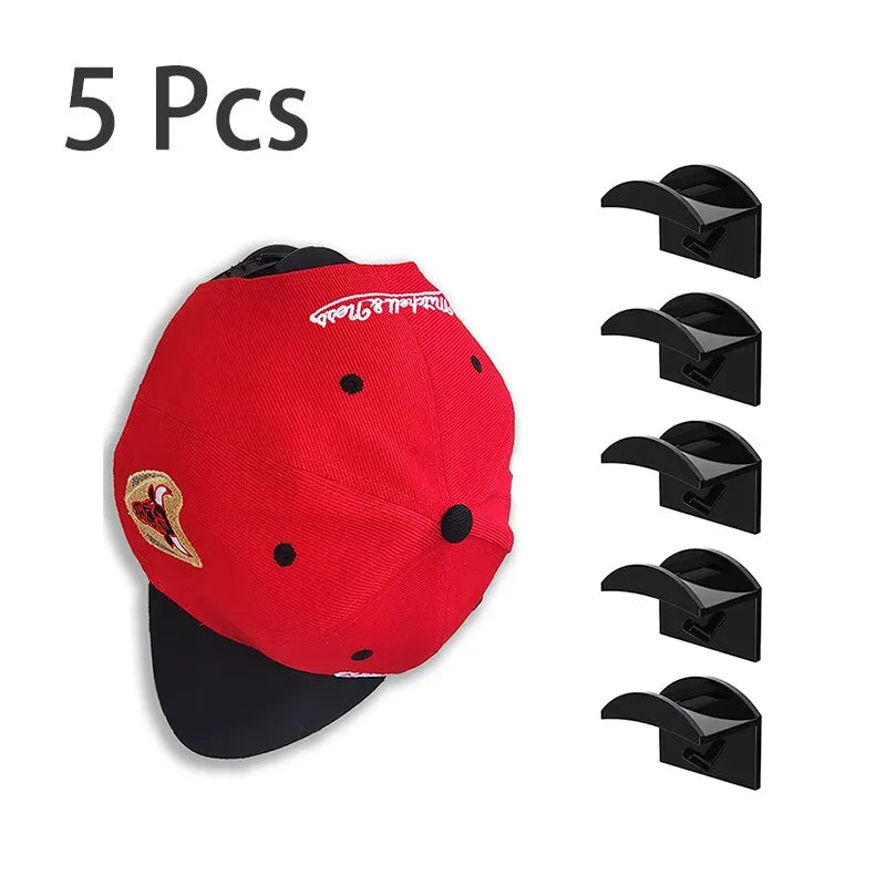 Crochet de chapeau de baseball sans lueur, chapeau de conception minimaliste, rangement de collier d'écouteur simple, noir, T1, nouveau, 5 pièces, 10 pièces