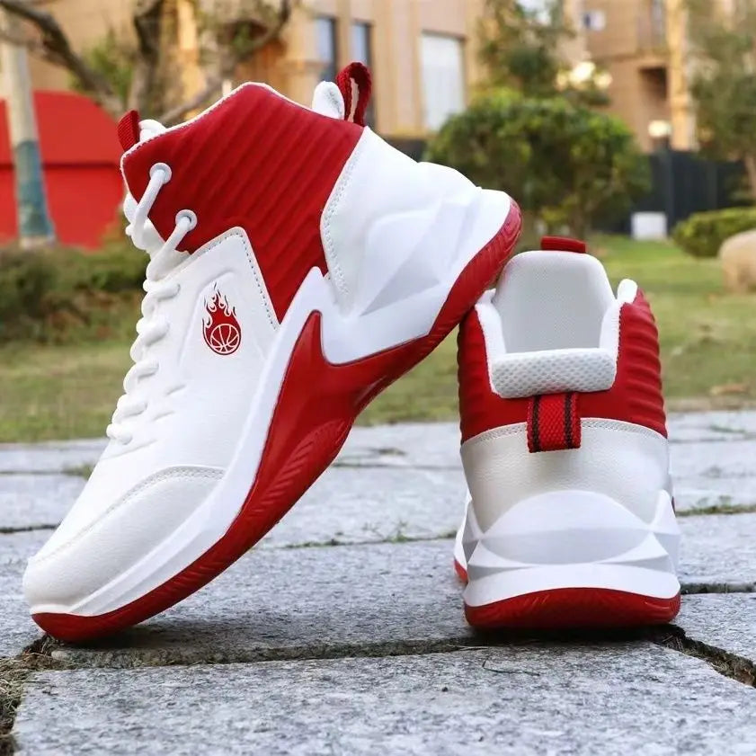 Chaussures de basket-ball pour hommes, baskets hautes, respirantes, antidérapantes, à la mode, pour l'extérieur, chaussures de sport, Zapatillas