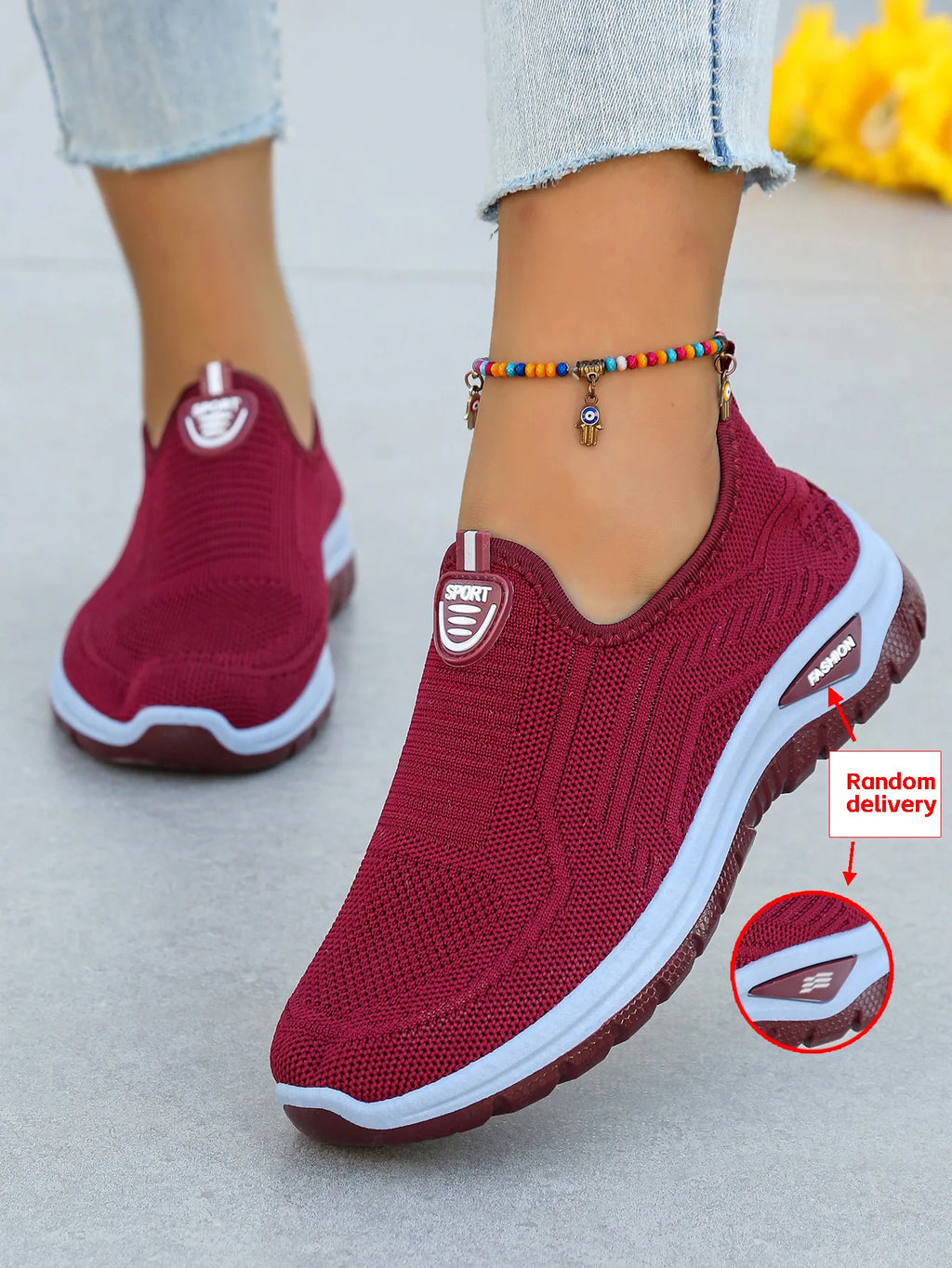 Chaussures décontractées respirantes et tendance pour femme 2026 – Baskets basses en maille aérée à talon plat et semelle souple, confortables pour maman