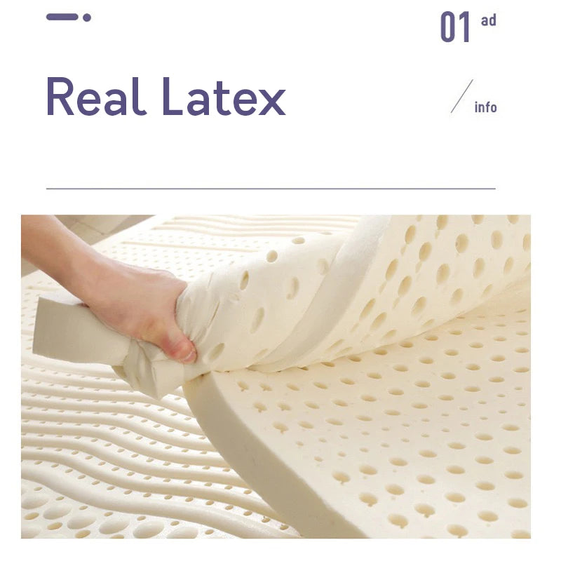 Matelas en latex 100% naturel avec housse, matelas en caoutchouc pur, importé, lit de 1.8m, tapis de coussin épaissi de 2.0m, maison, dortoir