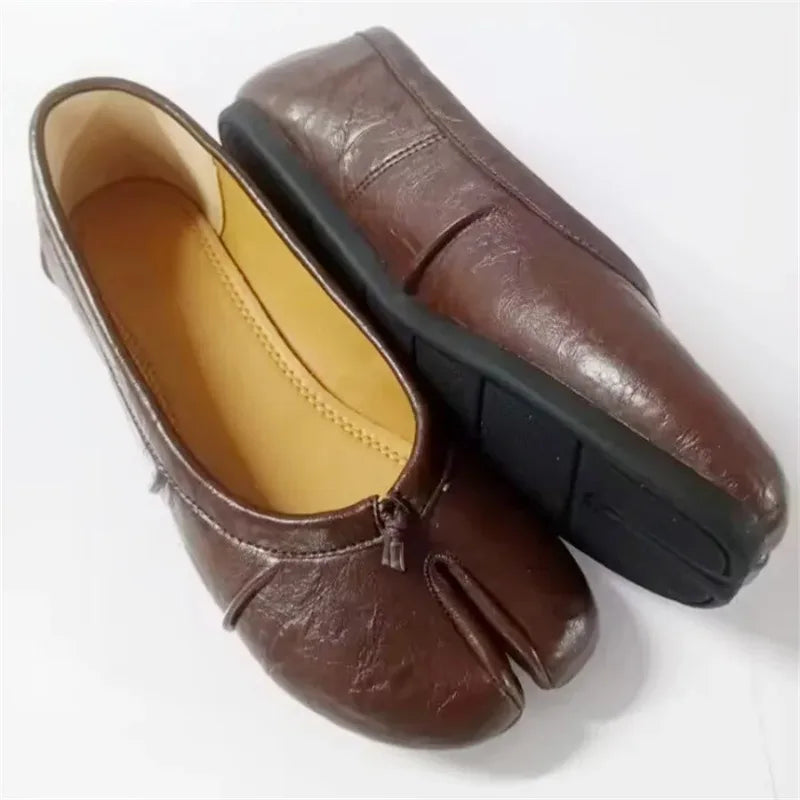 Chaussures de créateur pour femmes, ballerines confortables et tendance, chaussures décontractées à bout fendu pour le printemps, chaussures de danse, baskets, zapatillas
