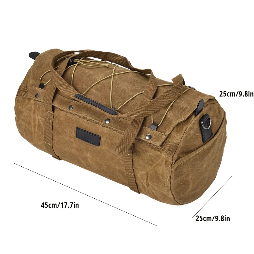 Sac de siège arrière de moto Vintage, sac arrière en toile, sac de voyage universel étanche