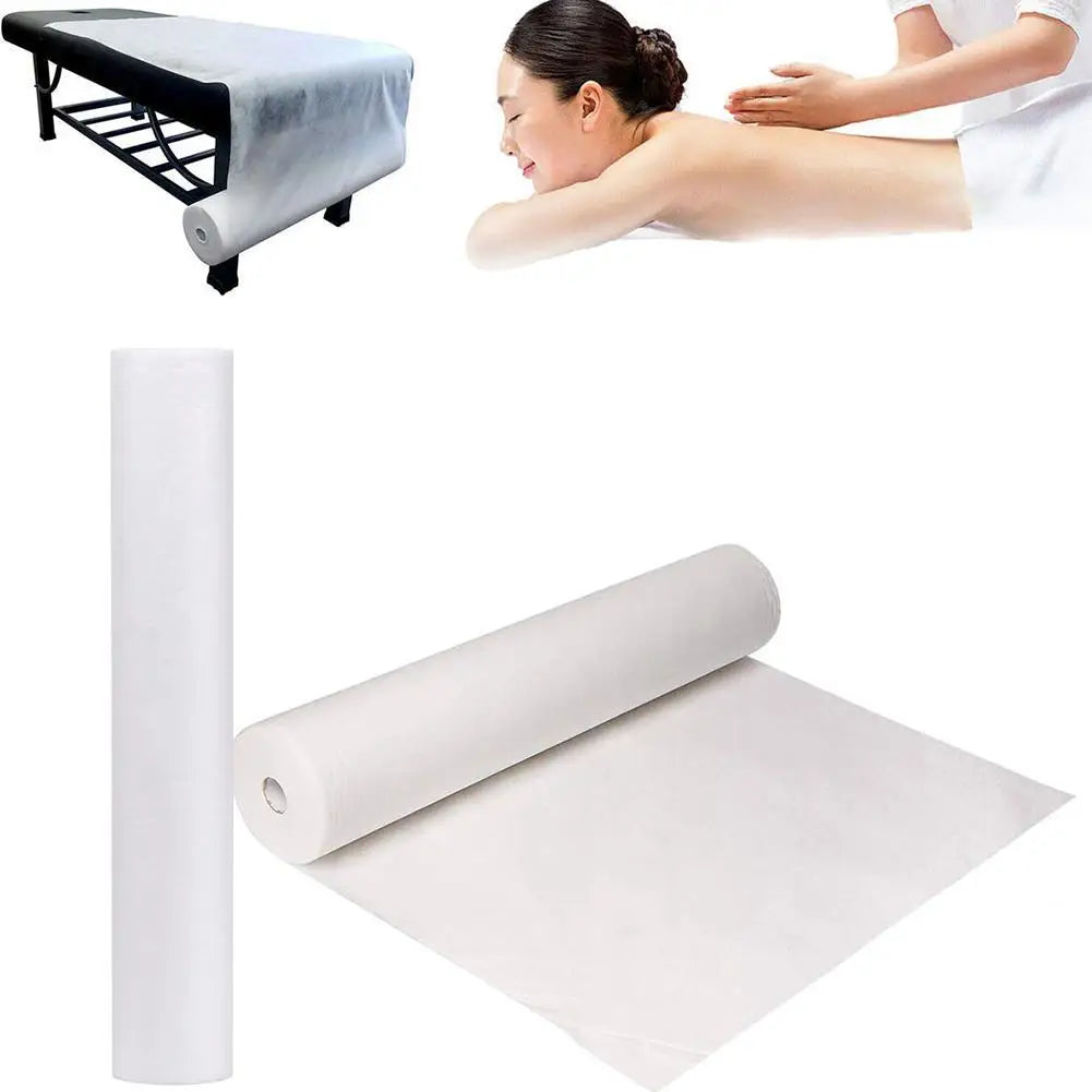 Draps de matelas de massage spa au poulet, draps de lit de massage de salon, couverture de table en rouleau de papier non tissé, fournitures de tatouage, repos au sauna, 50 pièces