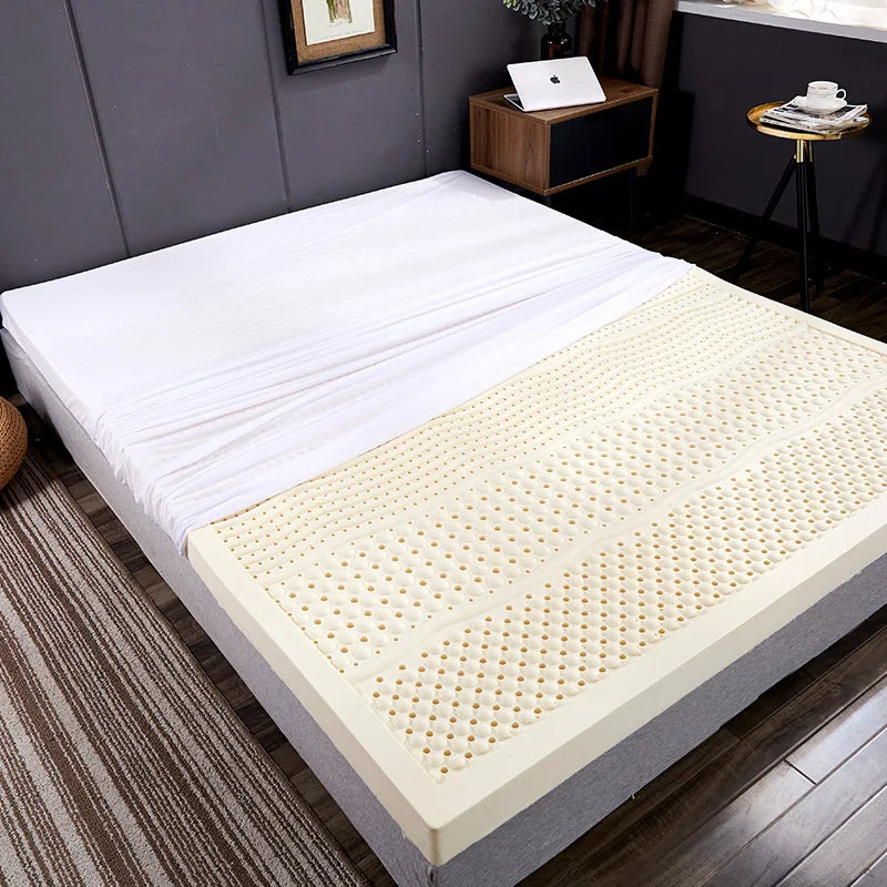 Matelas en latex 100% naturel avec housse, matelas en caoutchouc pur, importé, lit de 1.8m, tapis de coussin épaissi de 2.0m, maison, dortoir