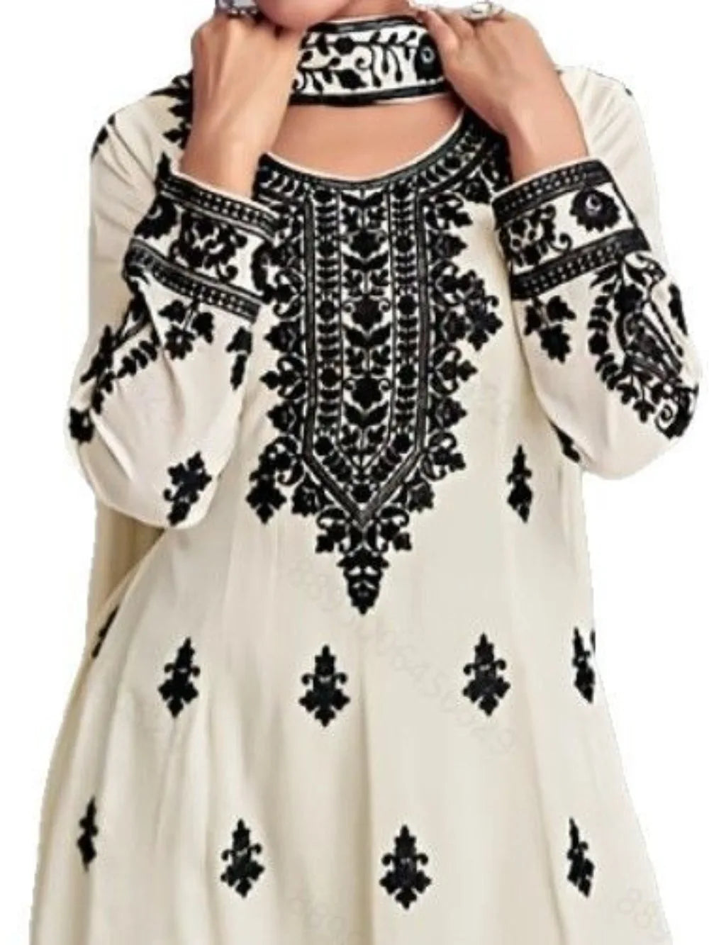 Musulman 2 pièces Ensemble femmes imprimer Blouse dubaï inde haut pantalon à jambes larges costume Maroc Musulman Ensemble décontracté Femme tenues arabes