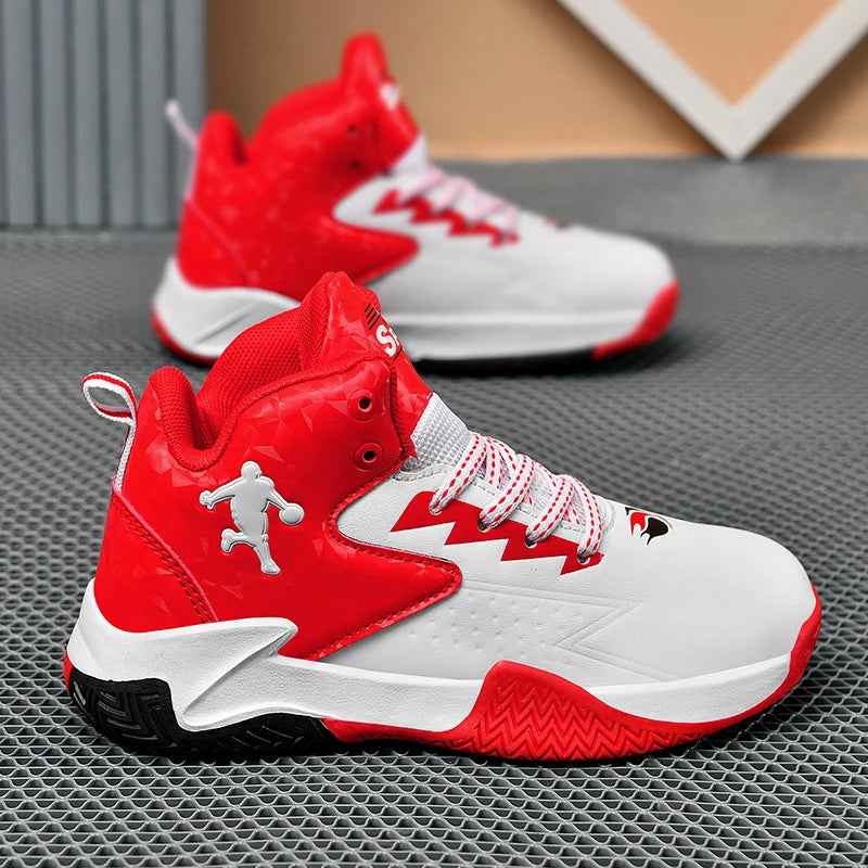 Chaussures de basket-ball classiques pour enfants, baskets antidérapantes d'extérieur pour garçons et filles, baskets décontractées à plateforme, chaussures de sport pour enfants