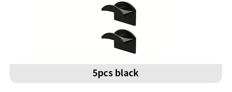 Crochet de chapeau de baseball sans lueur, chapeau de conception minimaliste, rangement de collier d'écouteur simple, noir, T1, nouveau, 5 pièces, 10 pièces