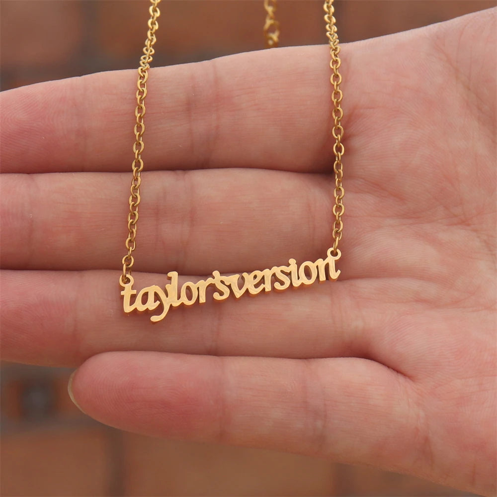 Nouveau 1989 TS version collier réputation chanteur Signature sans peur parler maintenant colliers pour amateur de musique TS inspiré Fan cadeau