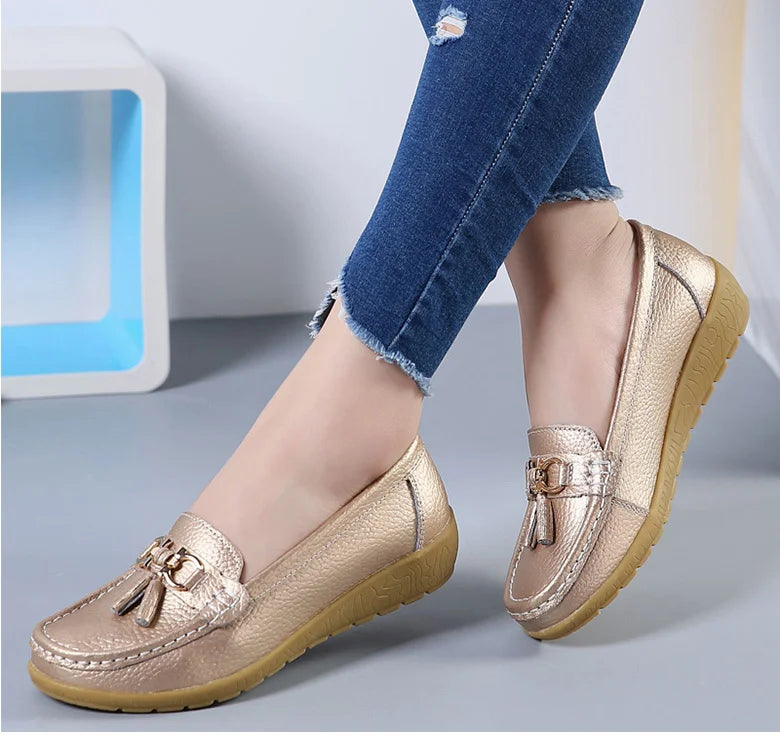 Femme chaussures talons bas chaussures décontractées femmes mocassins sans lacet chaussures plates Mocassins Femmes chaussures confortables femmes chaussures plates blanc
