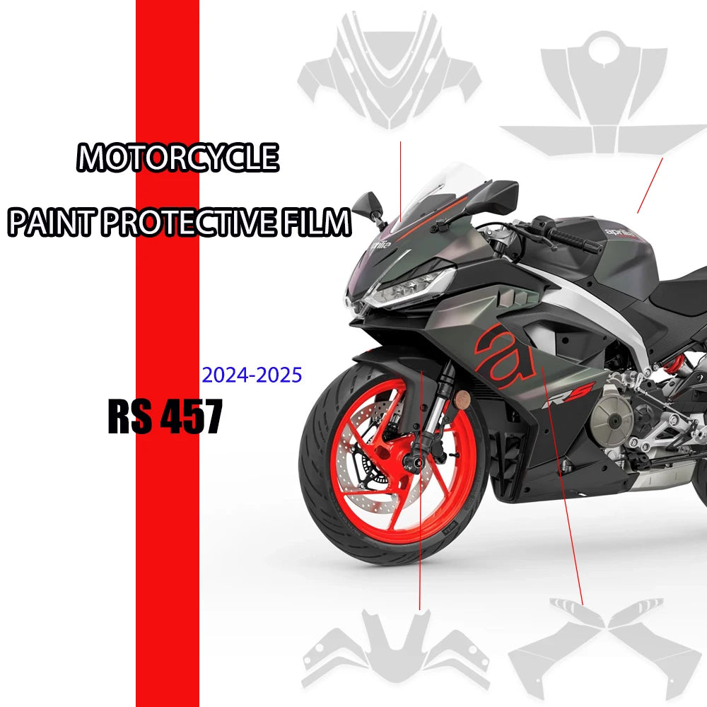 PPF pour APRILIA RS 457 2024-2025 Film de Protection en TPU résistant aux rayures Protection de peinture auto-guérison convient RS457 brillant mat