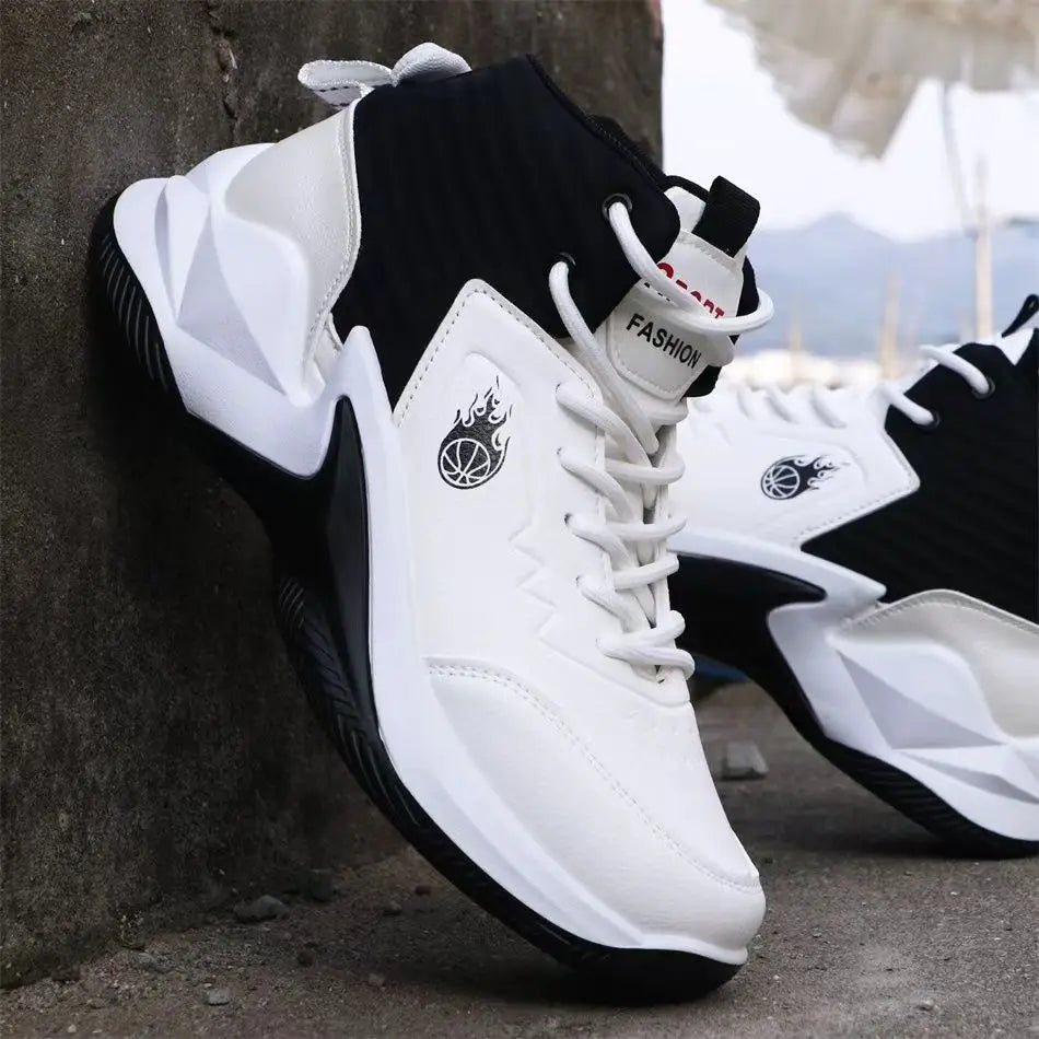 Chaussures de basket-ball pour hommes, baskets hautes, respirantes, antidérapantes, à la mode, pour l'extérieur, chaussures de sport, Zapatillas