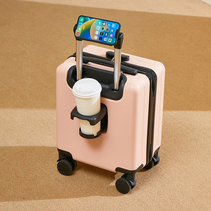 Valises De Voyage aériennes sur roulettes avec porte-gobelet, valise à main pour boîte De Voyage en vol, chariot à bagages, petite Valise De Voyage