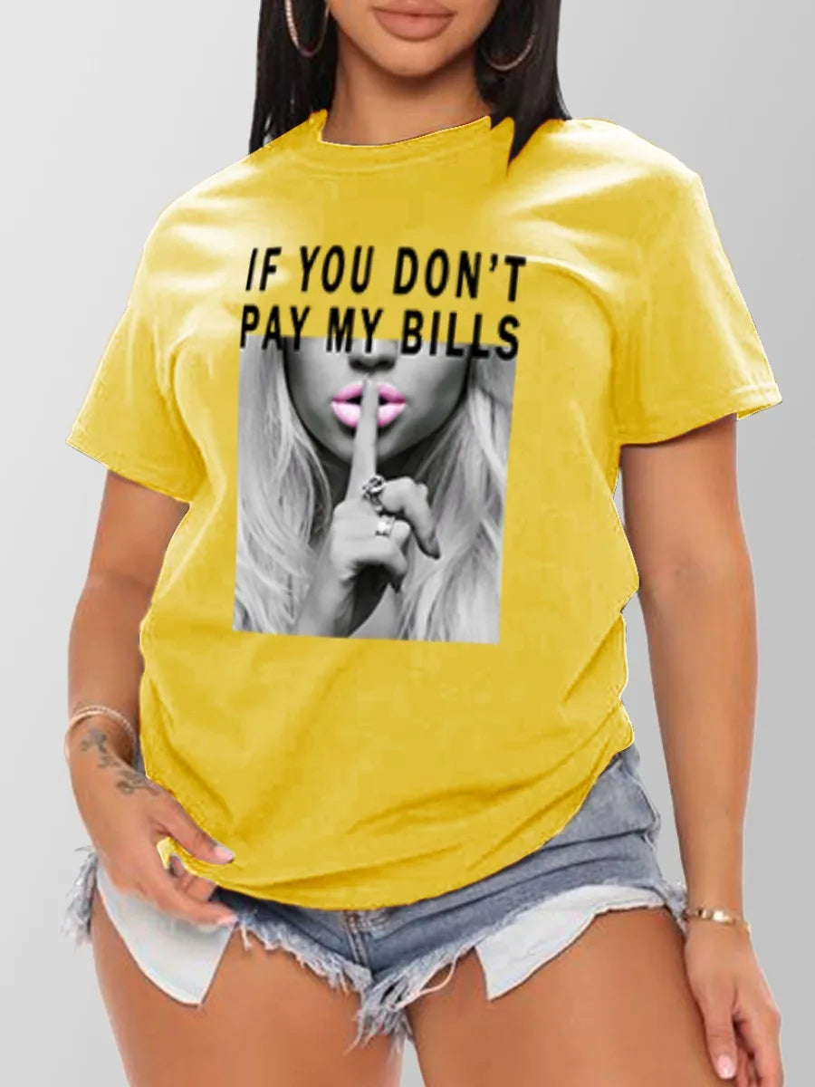 T-shirt femme mode rue manches courtes hauts chemise ample surdimensionné t-shirts créativité Streettshirt individuel décontracté caillot