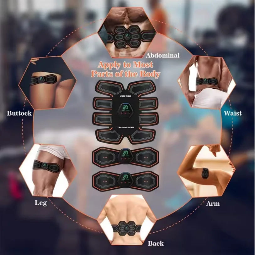 Ceinture de stimulation musculaire. Appareil d'exercice abdominal. Ceinture de conditionnement, masseur de fitness pour les bras, les jambes et le dos.