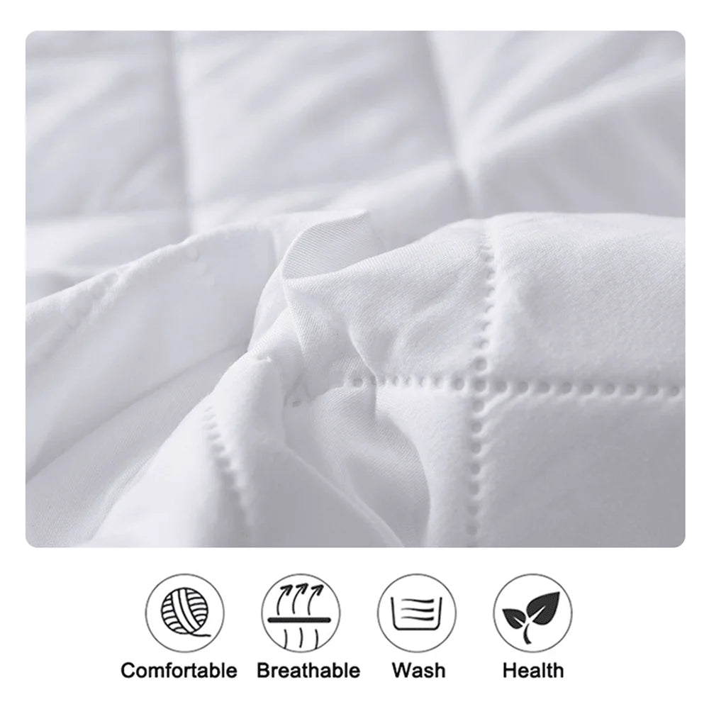 Protège-matelas imperméable gris/blanc, drap-housse de lit simple/double/140/160 multi-taille