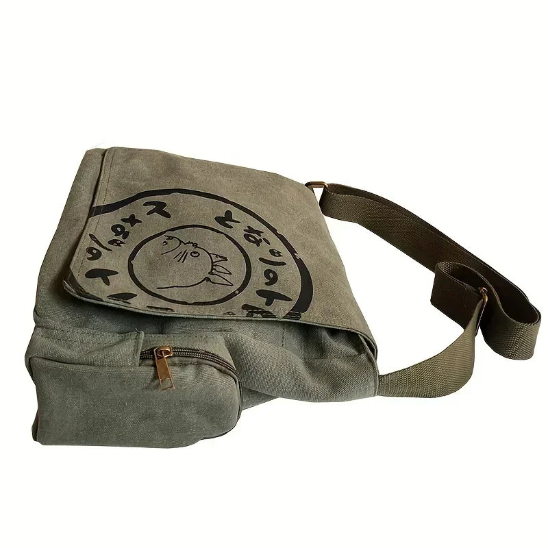 Sac À Bandoulière En Toile Pour Femmes, Sac À Bandoulière De Grande Capacité, Fourre-tout Messager De Dessin Animé, Sacs