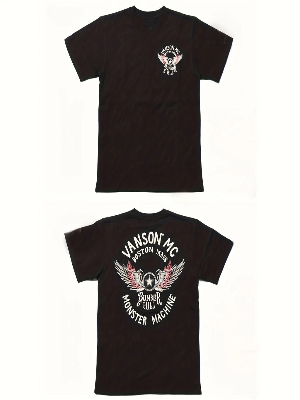 T-shirt pour hommes – Haut décontracté noir à manches courtes avec motif d'ailes blanches et rouges, adapté à un usage quotidien, aux voyages en salle de sport et aux fêtes