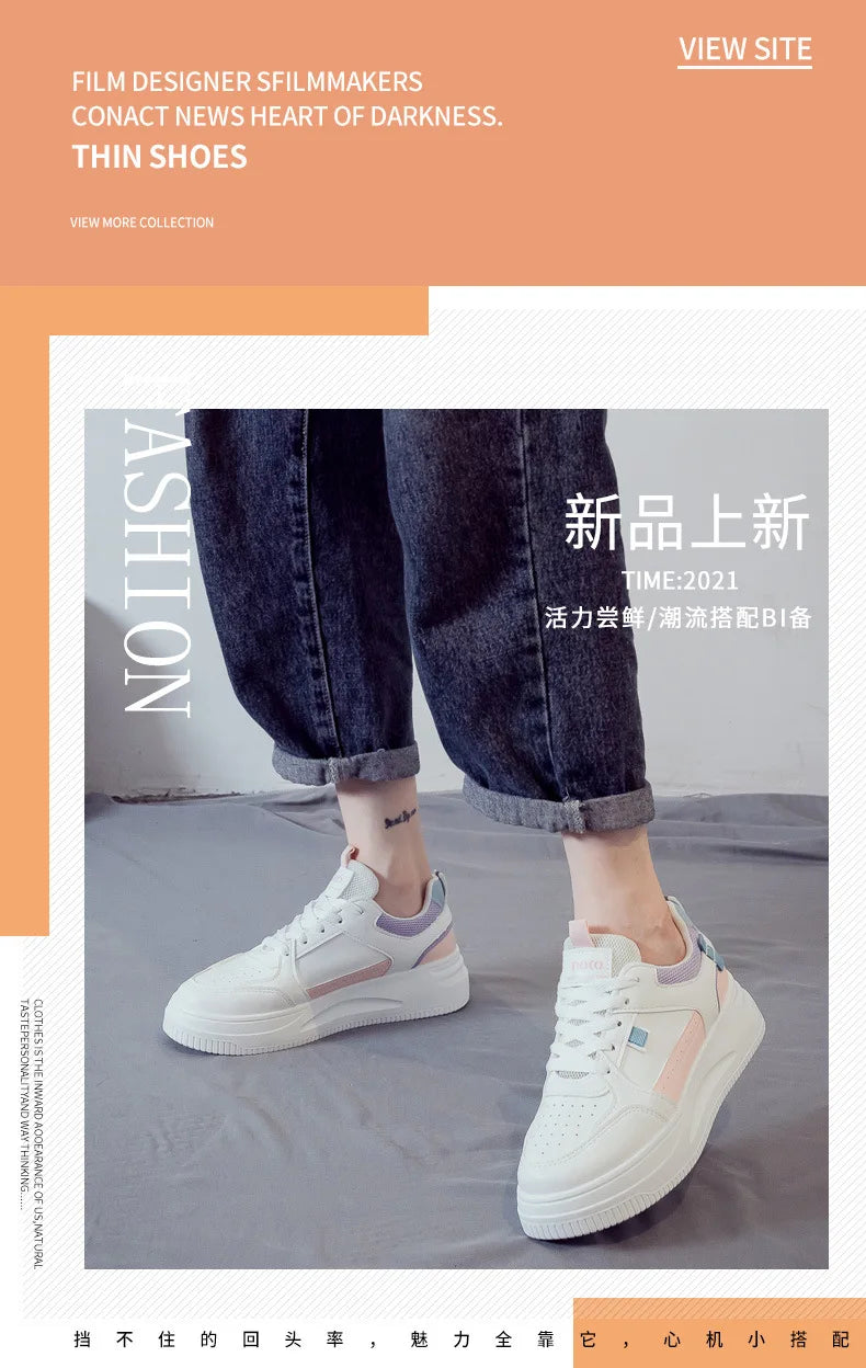 Basket Femme 2026 Nouvelle Collection Chaussures de Sport à Semelle Souple pour Femme, Chaussures Décontractées Haut de Gamme à Semelle Épaisse Printemps-Automne