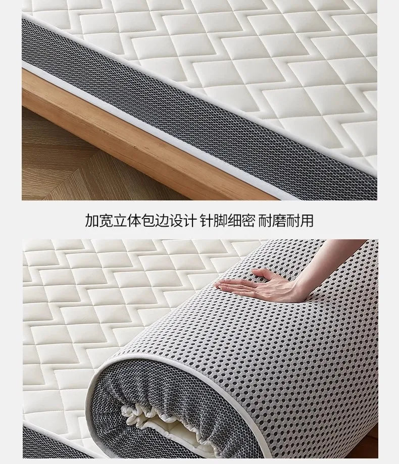 Matelas en latex naturel pour la maison, chambre à coucher, tatami, coussin en coton à mémoire de forme, rembourré, pour location, dortoir d'étudiant, épaissi