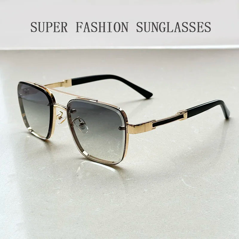 2025 Lunettes De Soleil carrées hommes luxe Vintage Lunettes De Soleil femmes à la mode rétro Lunettes De Soleil Hombre Lunette Soleil Femme