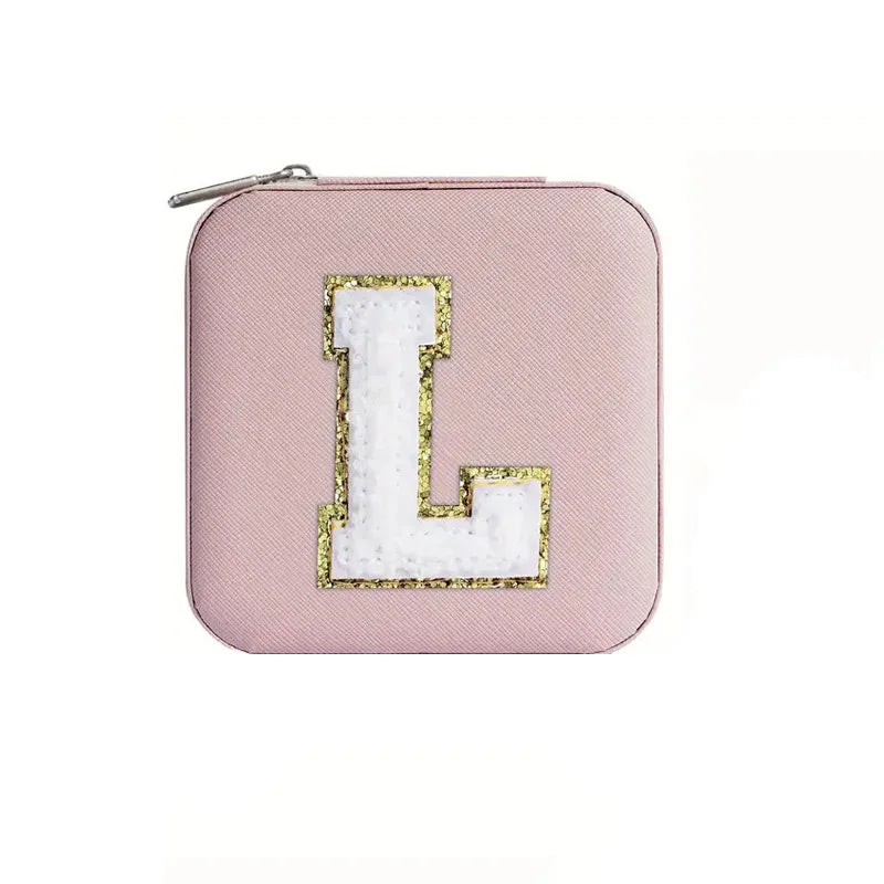 Nouvelle lettre créative boîte à bijoux portable voyage bague collier boucles d'oreilles boucles d'oreilles boucles d'oreilles boucles d'oreilles boucles d'oreilles boîte de rangement