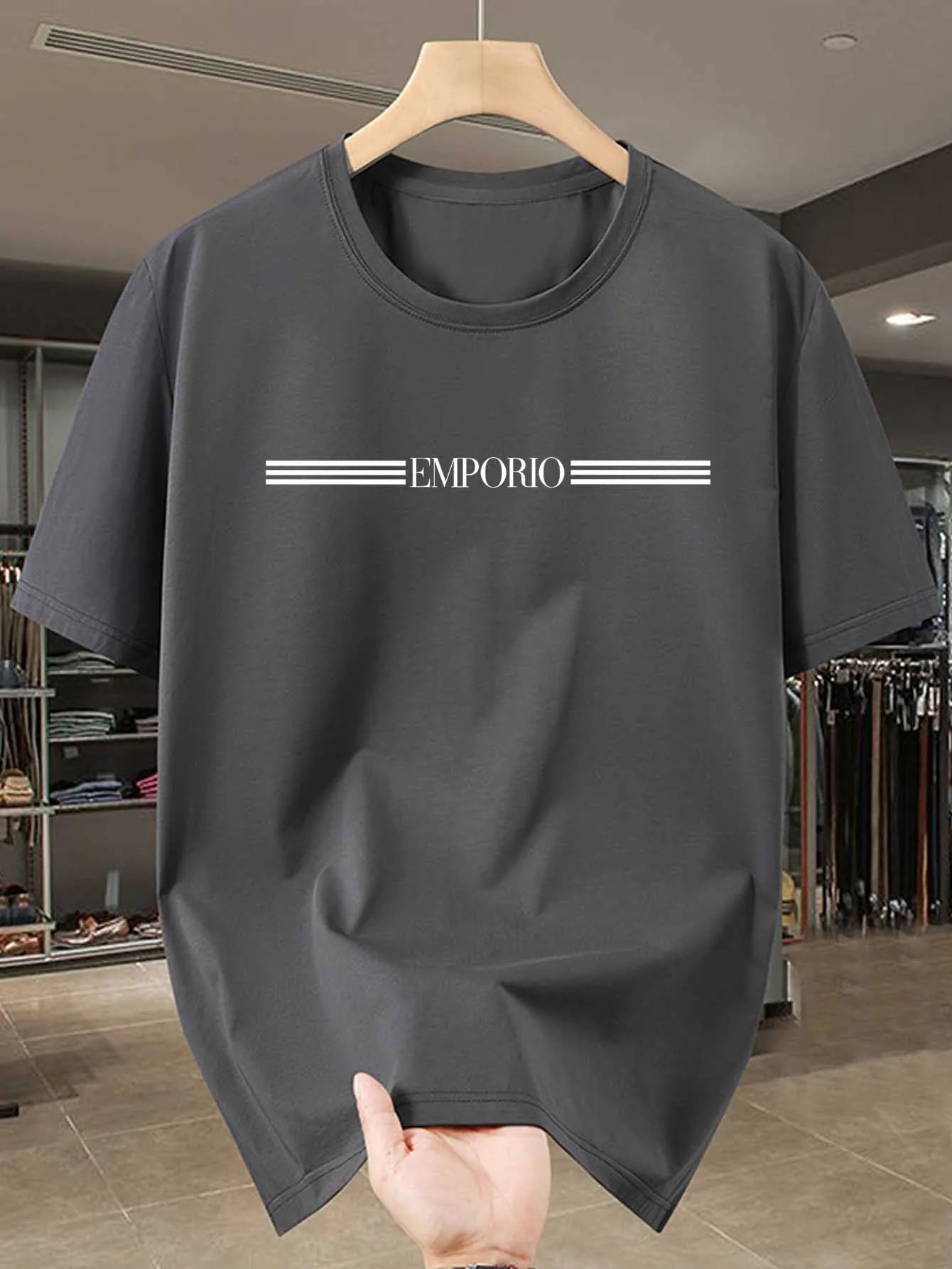 T-shirt pour homme - Respirant et anti-transpiration, manches courtes, col rond, style décontracté et sportif, adapté à toutes les saisons