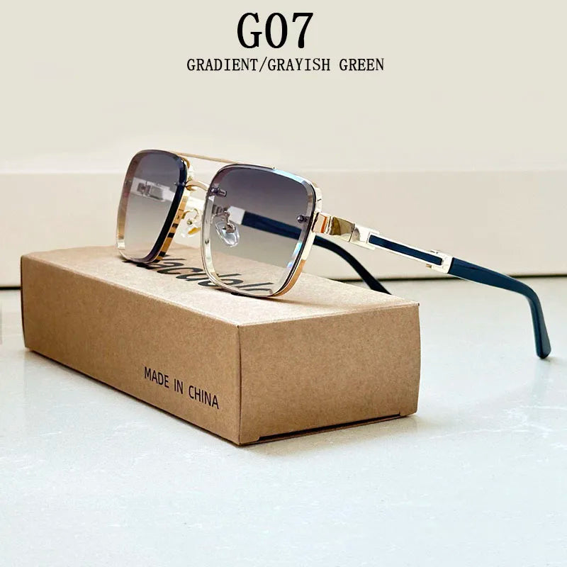 2025 Lunettes De Soleil carrées hommes luxe Vintage Lunettes De Soleil femmes à la mode rétro Lunettes De Soleil Hombre Lunette Soleil Femme