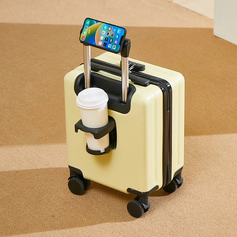 Valises De Voyage aériennes sur roulettes avec porte-gobelet, valise à main pour boîte De Voyage en vol, chariot à bagages, petite Valise De Voyage