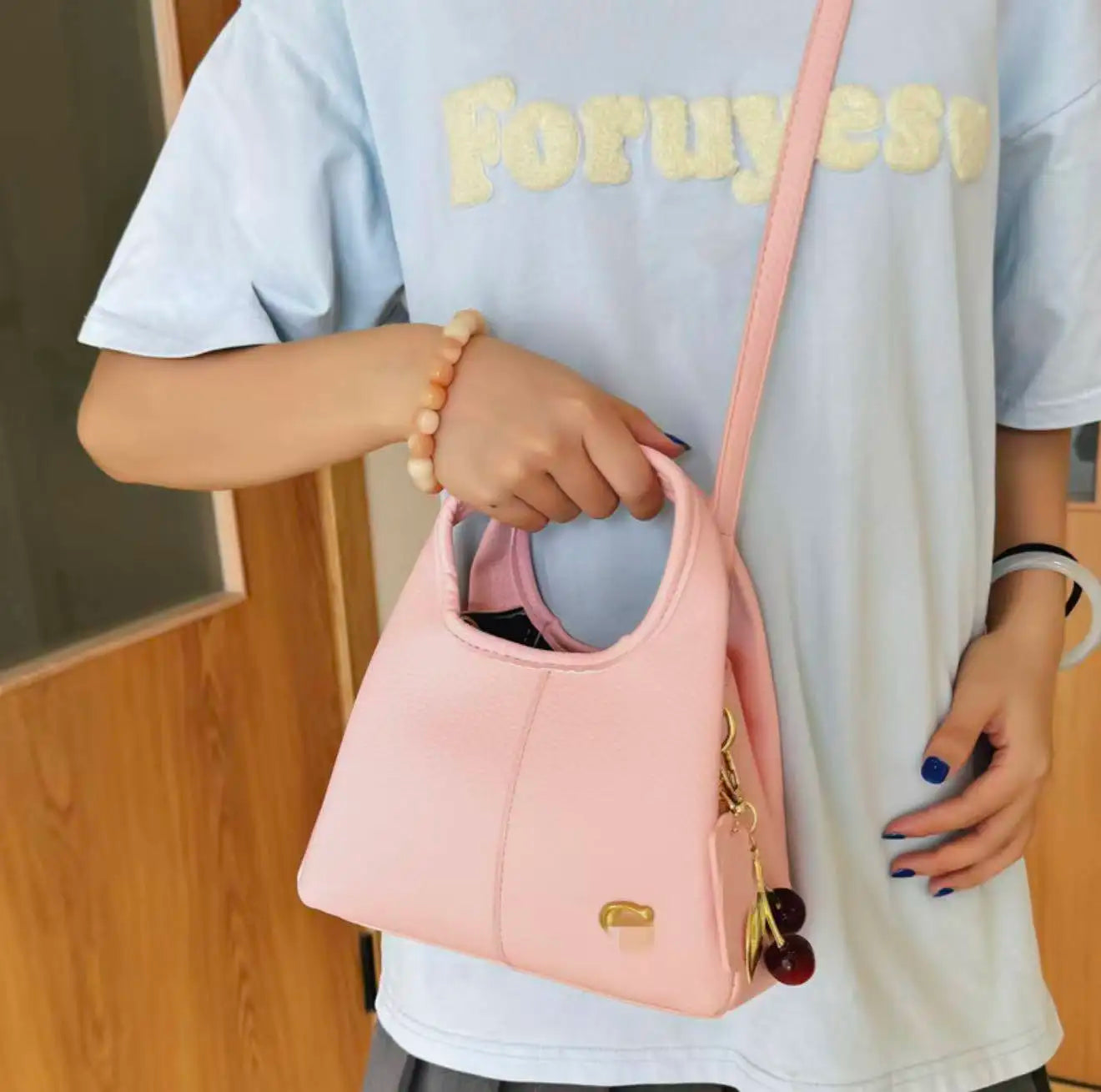 Sac à main polyvalent décontracté, sac de poignet, sac pour femmes, sac de courses, sac à bandoulière rétro pratique, sac seau