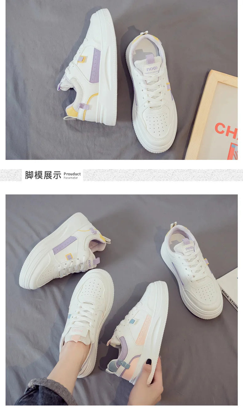Basket Femme 2026 Nouvelle Collection Chaussures de Sport à Semelle Souple pour Femme, Chaussures Décontractées Haut de Gamme à Semelle Épaisse Printemps-Automne
