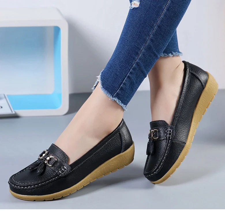 Femme chaussures talons bas chaussures décontractées femmes mocassins sans lacet chaussures plates Mocassins Femmes chaussures confortables femmes chaussures plates blanc