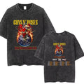 T-shirt graphique pour homme, nouvelle collection, style vintage délavé Guns N' Roses Slash 85