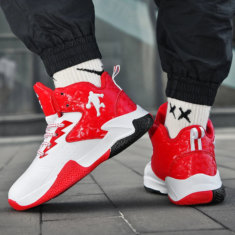 Chaussures de basket-ball classiques pour enfants, baskets antidérapantes d'extérieur pour garçons et filles, baskets décontractées à plateforme, chaussures de sport pour enfants