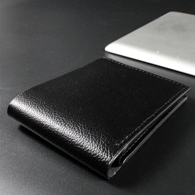 Portefeuille Homme en cuir véritable hommes portefeuilles produit Premium véritable peau de vache portefeuilles pour Homme court noir Walet Portefeuille Homme
