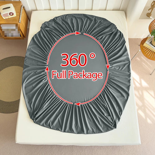 Drap-housse 90/120/150/180x200 avec bande élastique, couleur unie, protège-matelas pour lits simples, doubles et king size, 100% polyester