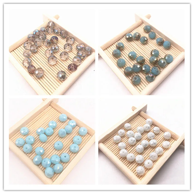 Nouveau 4x3/6x4/8x6mm Rondelle autriche perles de verre de cristal à facettes perles d'espacement en vrac fabrication de bijoux à bricoler soi-même pour Bracelet collier