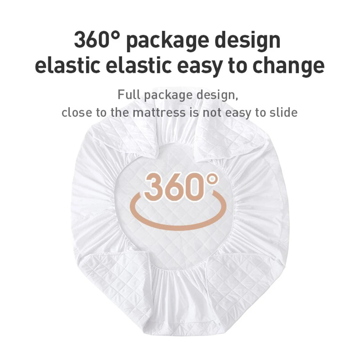Protège-matelas imperméable gris/blanc, drap-housse de lit simple/double/140/160 multi-taille