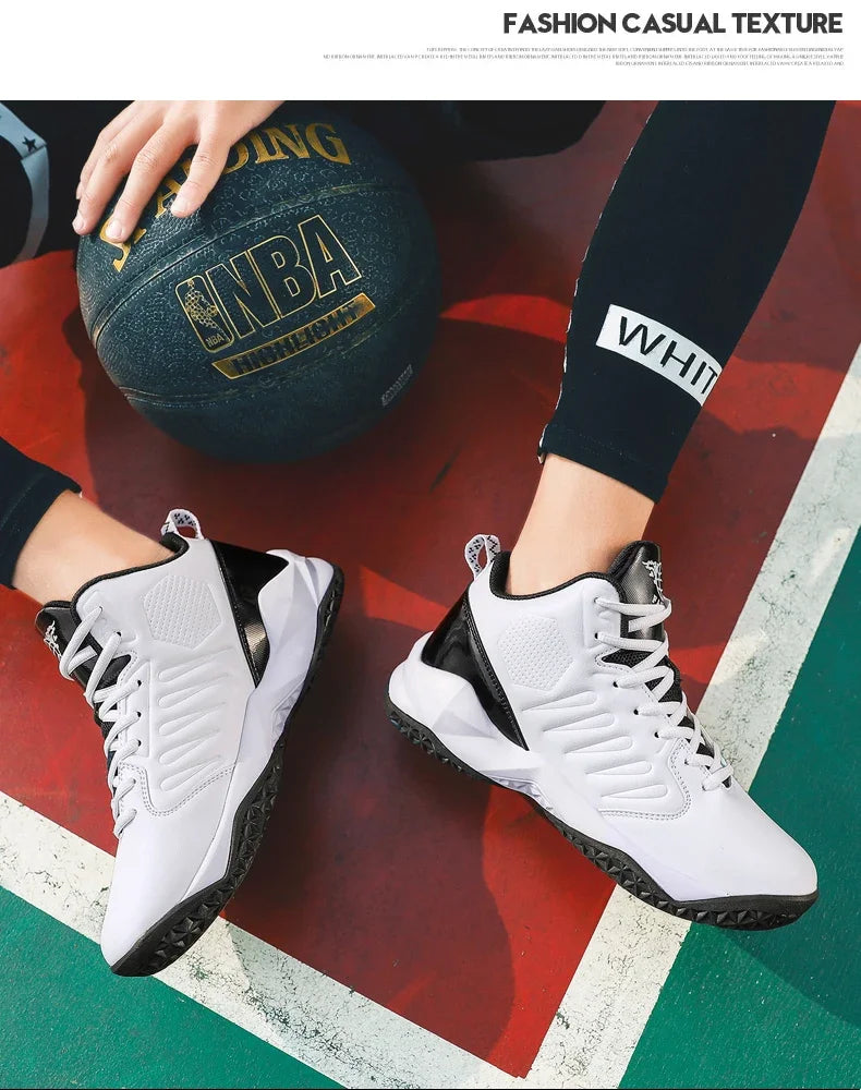Baskets en cuir de marque pour hommes, chaussures de Basket-ball confortables, légères et antidérapantes, panier d'entraînement, bottes de basket-ball imperméables