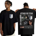T-shirts graphiques pour homme, T-shirt homme, Ropa Hombre, Vintage Attack on Titan Levi Ackerman, Anime japonais, Nouveauté été 2026