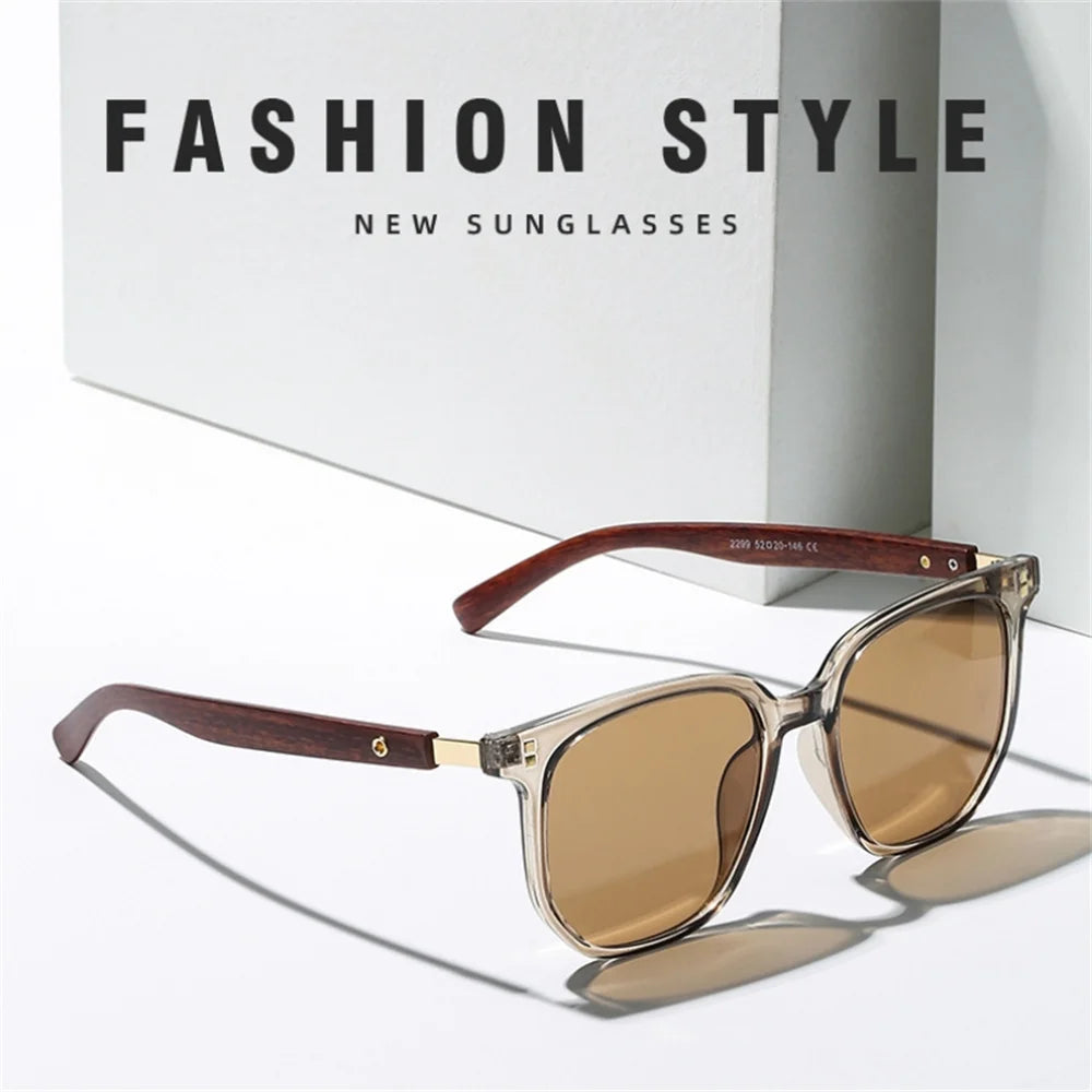 Lunettes de soleil rétro de luxe pour hommes et femmes, monture en bois, lunettes de mode vintage, nuances de macnenbrille