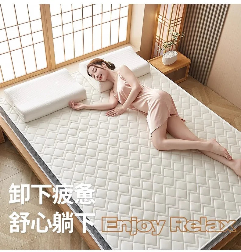 Matelas en latex naturel pour la maison, chambre à coucher, tatami, coussin en coton à mémoire de forme, rembourré, pour location, dortoir d'étudiant, épaissi