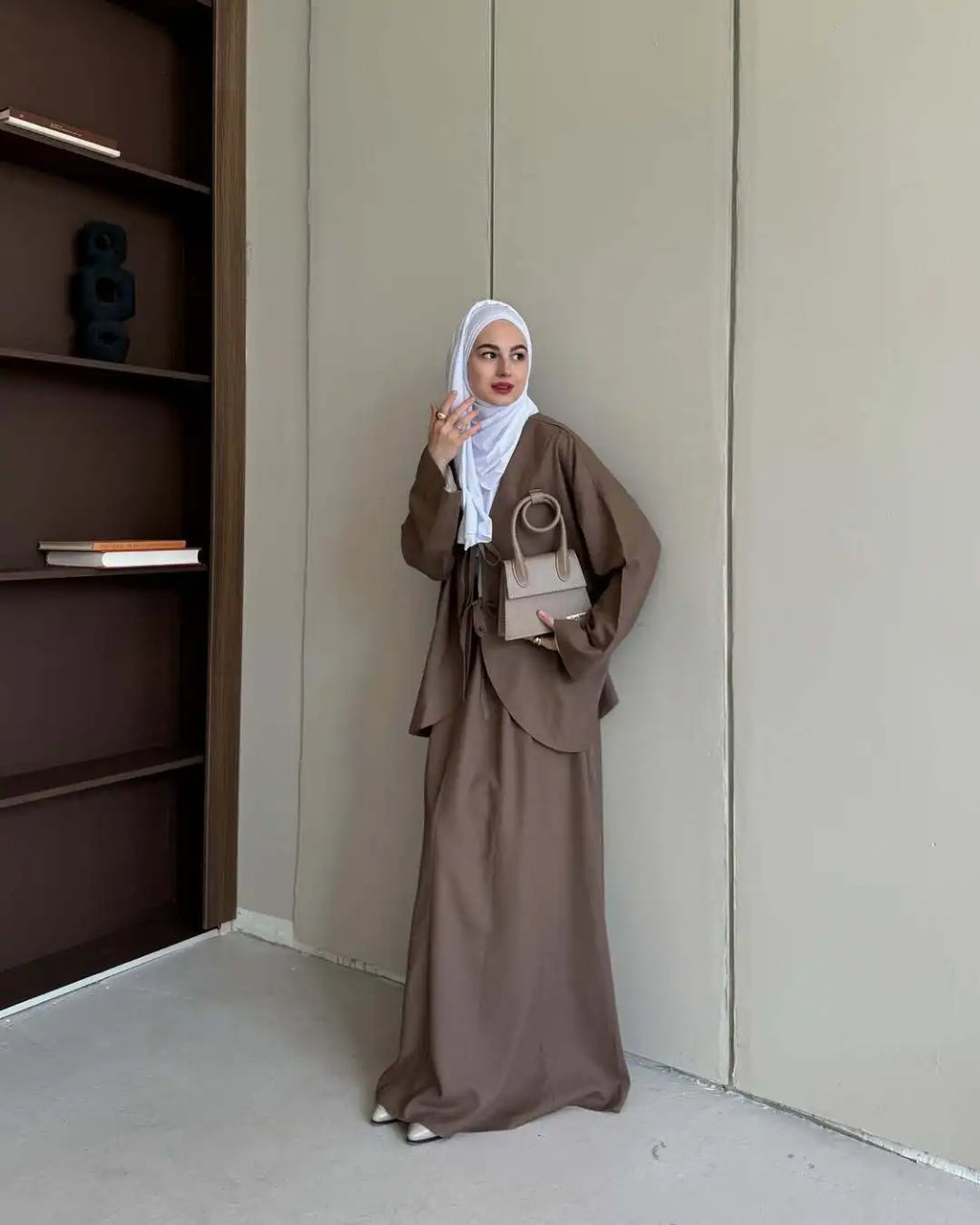 Ensemble deux pièces musulman pour femmes, chemise à lacets, jupe, costumes Ramadan marocain, dubaï, jupes longues, tenues islamiques, Jalabiya Musulman