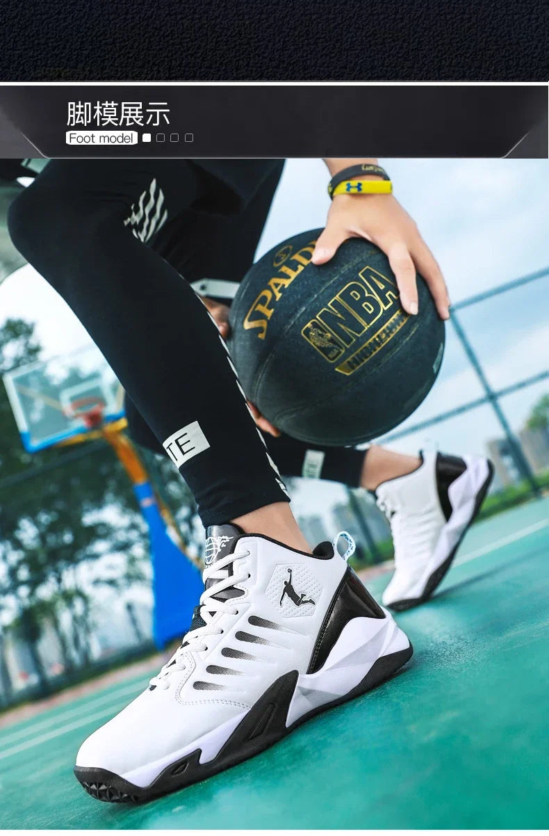 Baskets en cuir de marque pour hommes, chaussures de Basket-ball confortables, légères et antidérapantes, panier d'entraînement, bottes de basket-ball imperméables