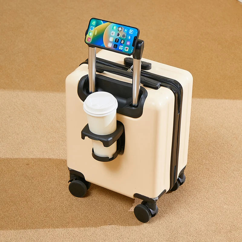 Valises De Voyage aériennes sur roulettes avec porte-gobelet, valise à main pour boîte De Voyage en vol, chariot à bagages, petite Valise De Voyage