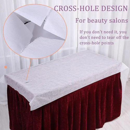 Draps de matelas de massage spa au poulet, draps de lit de massage de salon, couverture de table en rouleau de papier non tissé, fournitures de tatouage, repos au sauna, 50 pièces